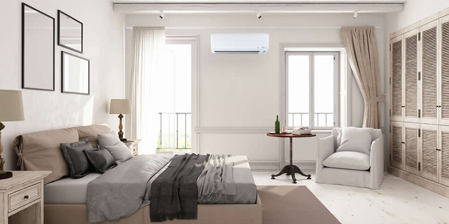 ductless unit in bedroom